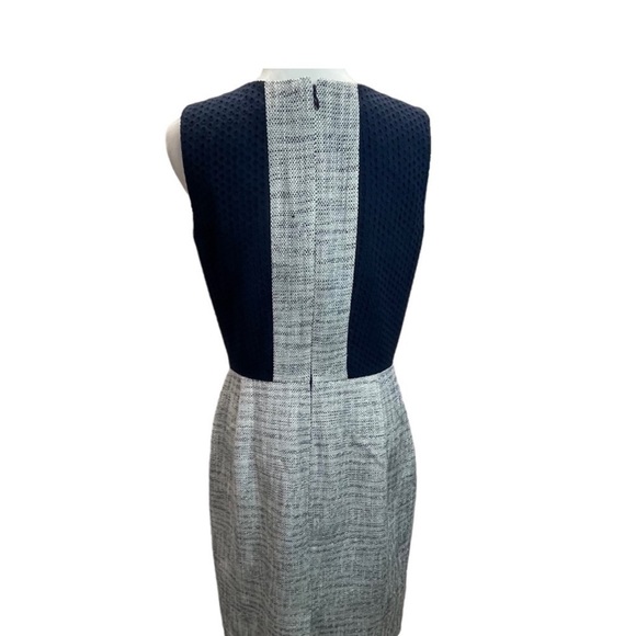 J. Crew Navy Grey Tweed Dress Size 4 Women’s Sleeveless - Picture 4 of 7
